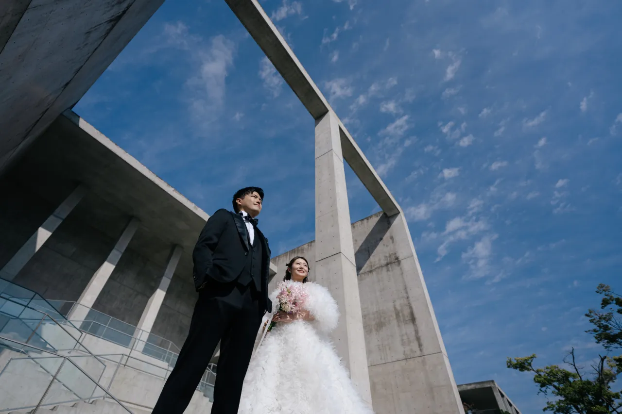 空庭でのロケーション前撮り