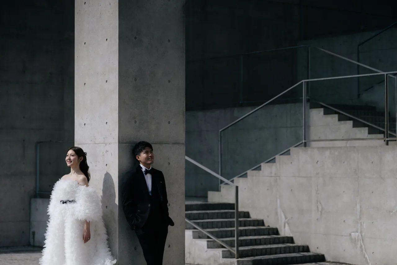 空庭（淡路夢舞台）でのフォトウエディング